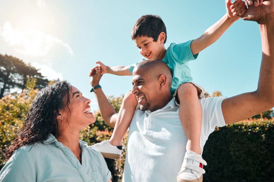 Moment de complicité en famille
