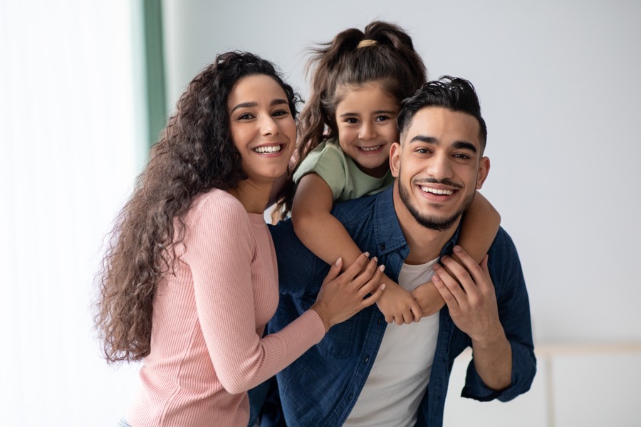 Moment complice en famille